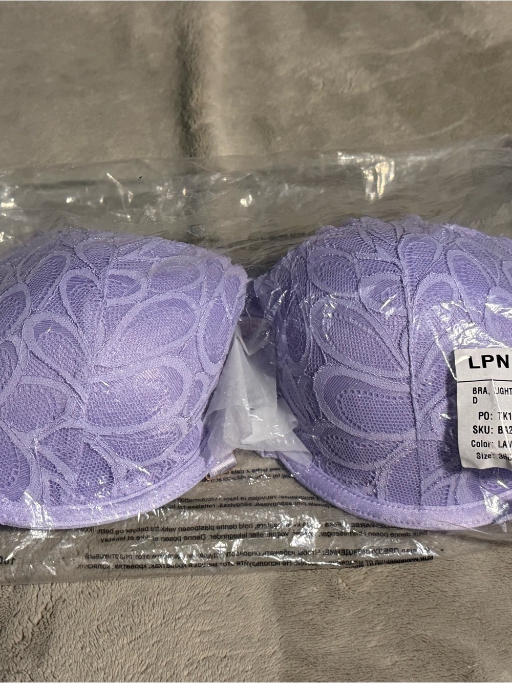 Savage X Fenty Lavender Lace Push-Up Bra